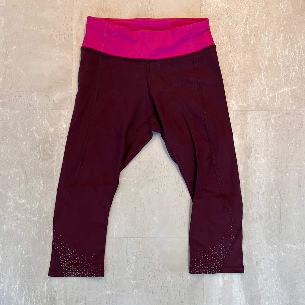 Lululemon Maroon Cropped Leggings